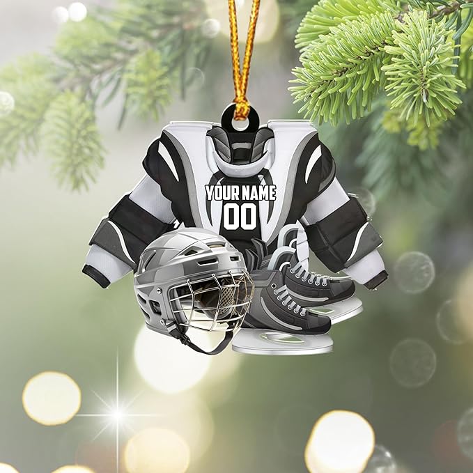 Custom ice Hockey Ornament N46