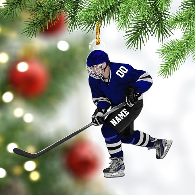 Custom ice Hockey Ornament N41