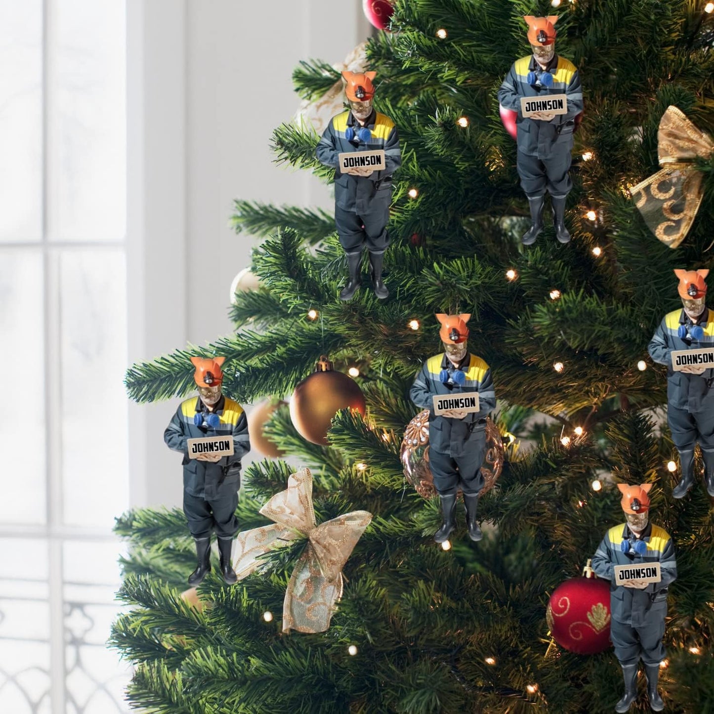 Custom Coal Miner Christmas Ornament – Personalized Name Decor Cmn3