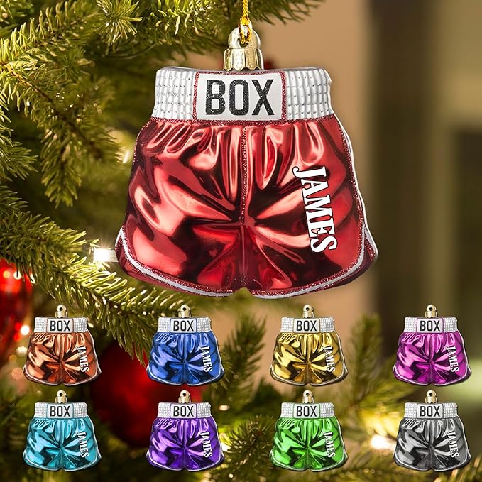 Personalized Boxing Gloves Christmas Ornament - Custom Name Boxing Ornament Gift LL30