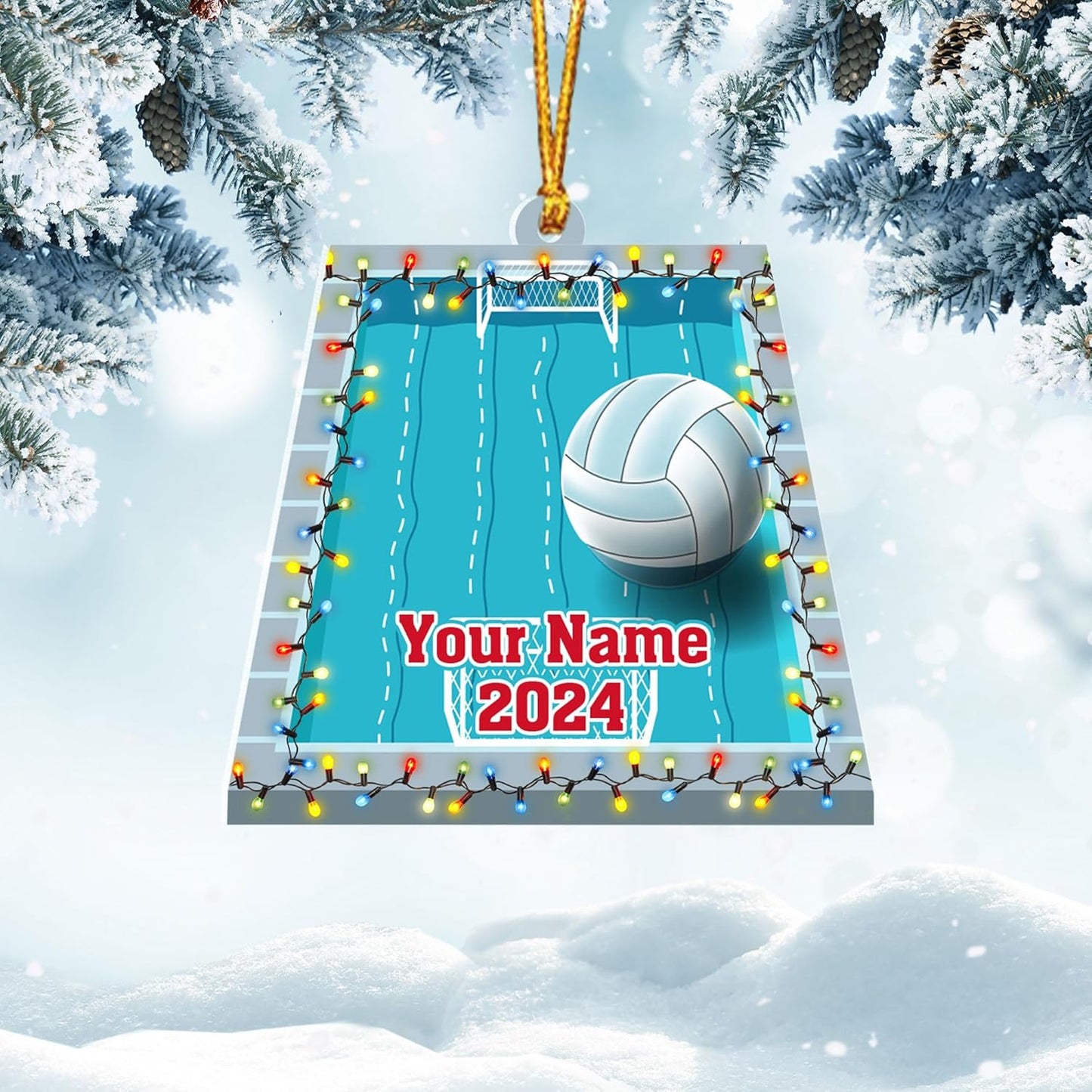 Custom Name Water Polo Christmas Ornament – Personalized Wayer Polo Ornament, Sport Holiday Tree Decoration TW8