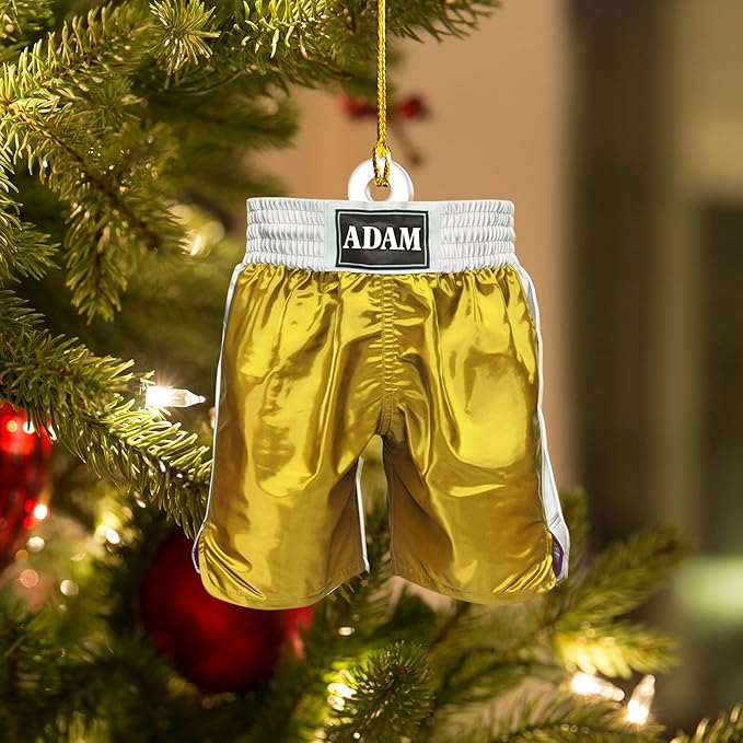 Personalized Boxing Gloves Christmas Ornament - Custom Name Boxing Ornament Gift LL33