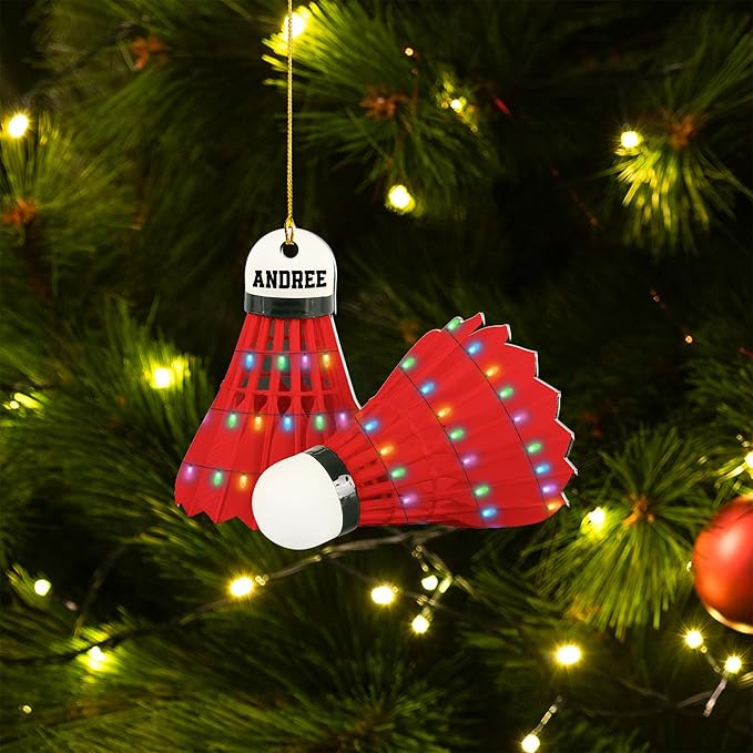 Custom Christmas Gift for Badminton Players, Sports Lovers Badminton Ornament LL13