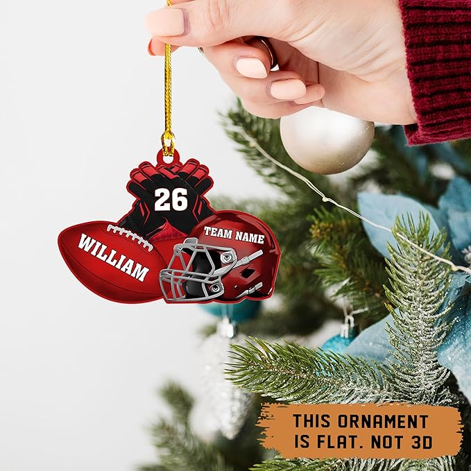 Personalized Rugby Player Christmas Gift for Sports Lovers - Rugby Ornament LL16