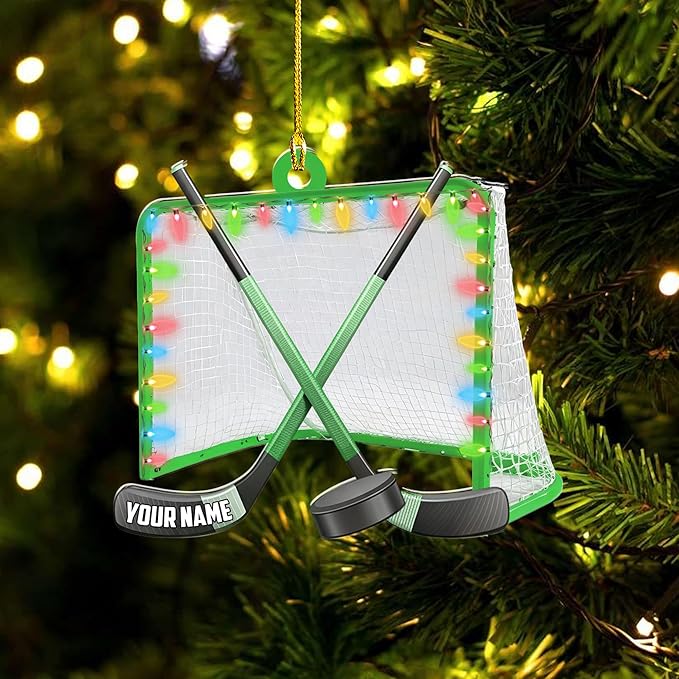 Custom Ice Hockey Christmas Ornament N53