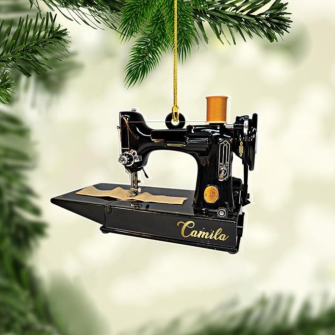 Custom Sewing Machine Ornament - Christmas Ornament Gift for Sewing Lovers LL32