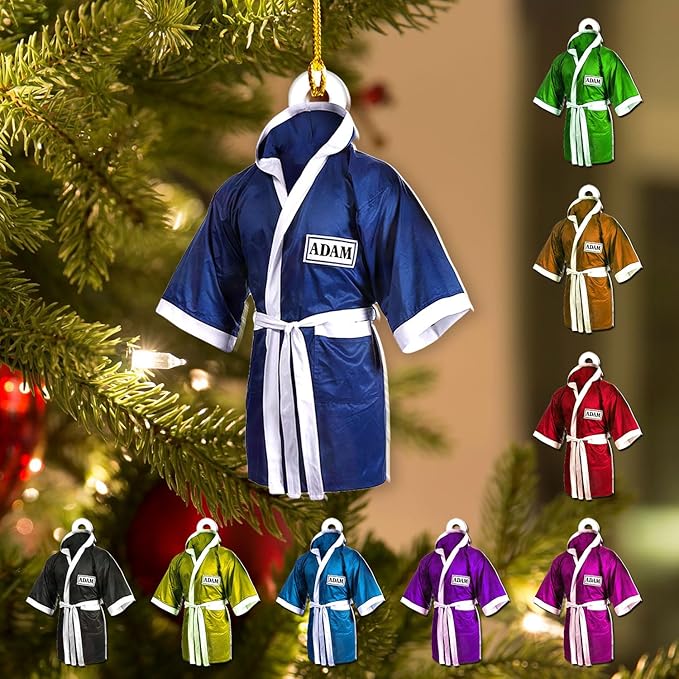 Personalized Boxing Gloves Christmas Ornament - Custom Name Boxing Ornament Gift LL34