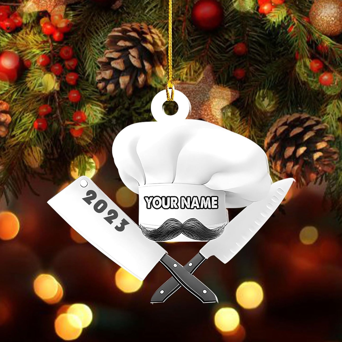 Customized Chef Ornament - Chef Christmas Gift N11