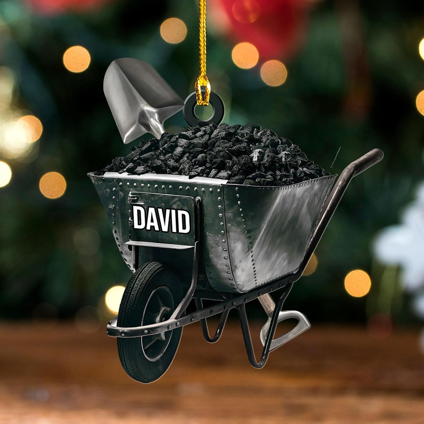 Custom Coal Miner Christmas Ornament – Personalized Name Decor Cmn3
