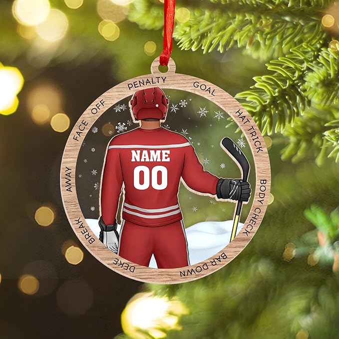 Custom ice Hockey Ornament N42