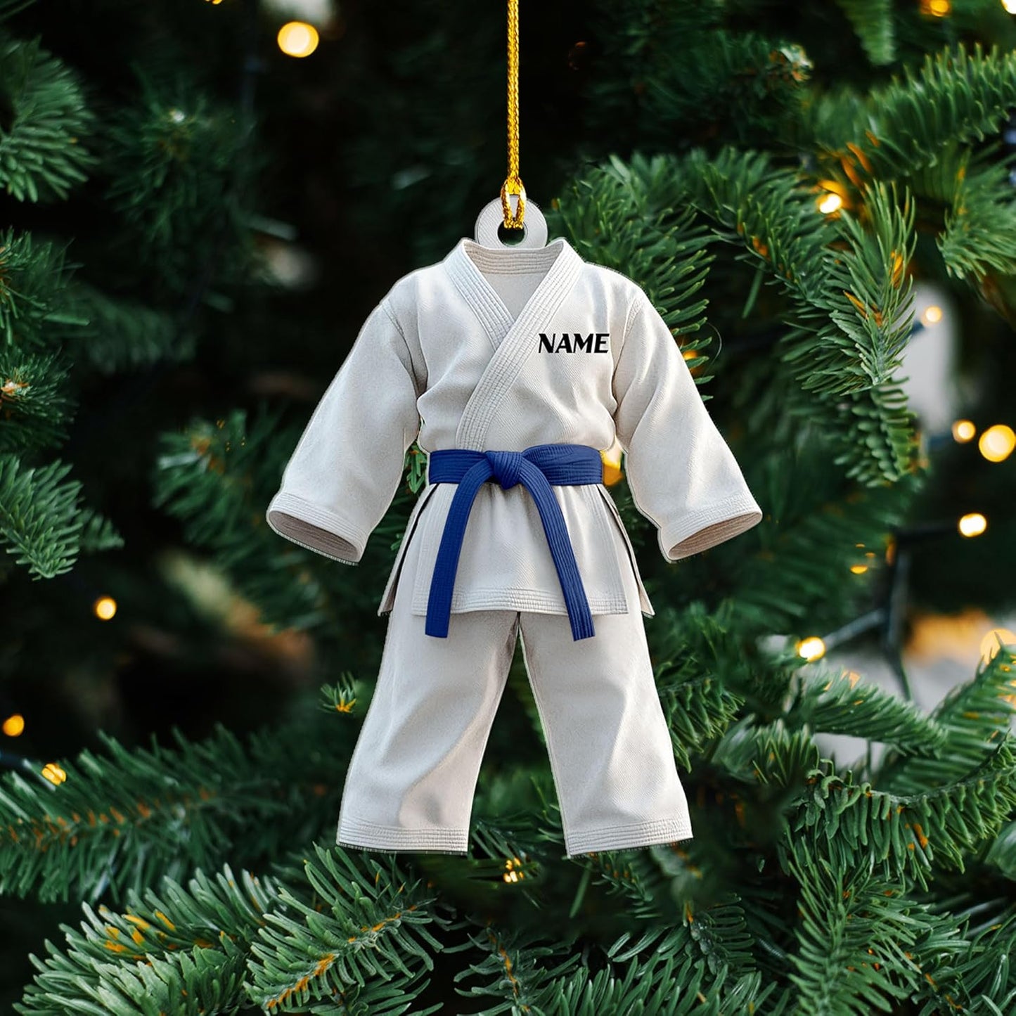 Custom Karate Christmas Ornament – Taekwondo & Jiu Jitsu Gift Krt9