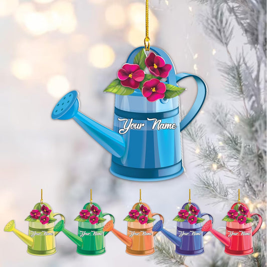 Custom Name Garden Equipment Ornament | Gardener Christmas Tree Decor Gift for Plant & Nature Lovers TG79