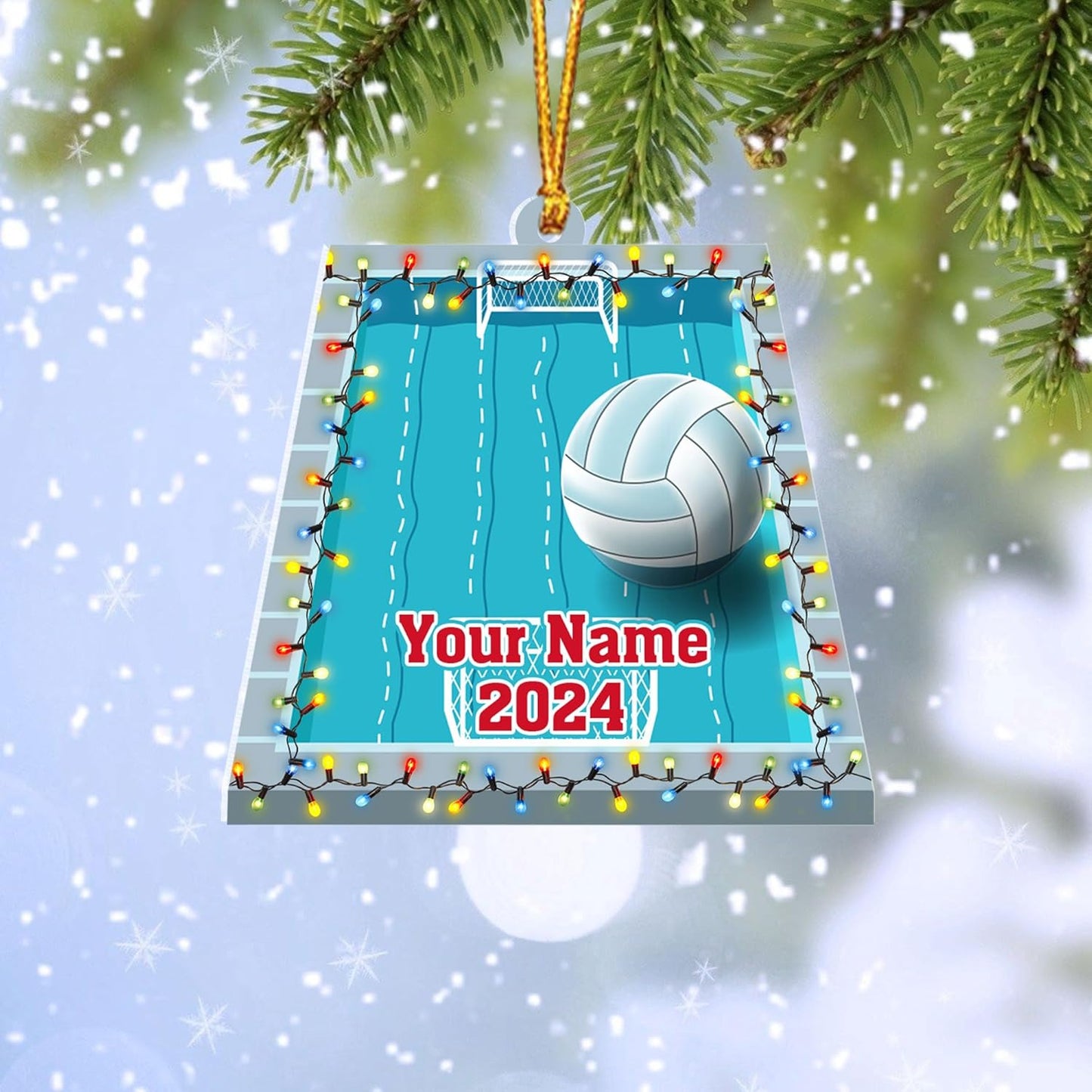 Custom Name Water Polo Christmas Ornament – Personalized Wayer Polo Ornament, Sport Holiday Tree Decoration TW8