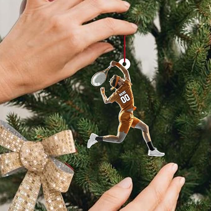 Personalized Tennis Christmas Ornament N08