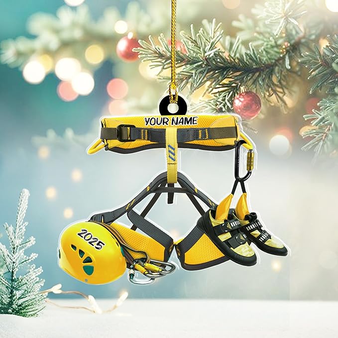 Personalized Rock Climber Christmas Gift for Mountaineers - Climbing Ornament LL20