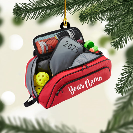 Custom Name and Year Pickleball Bag Ornament – Pickleball Christmas Ornament 5