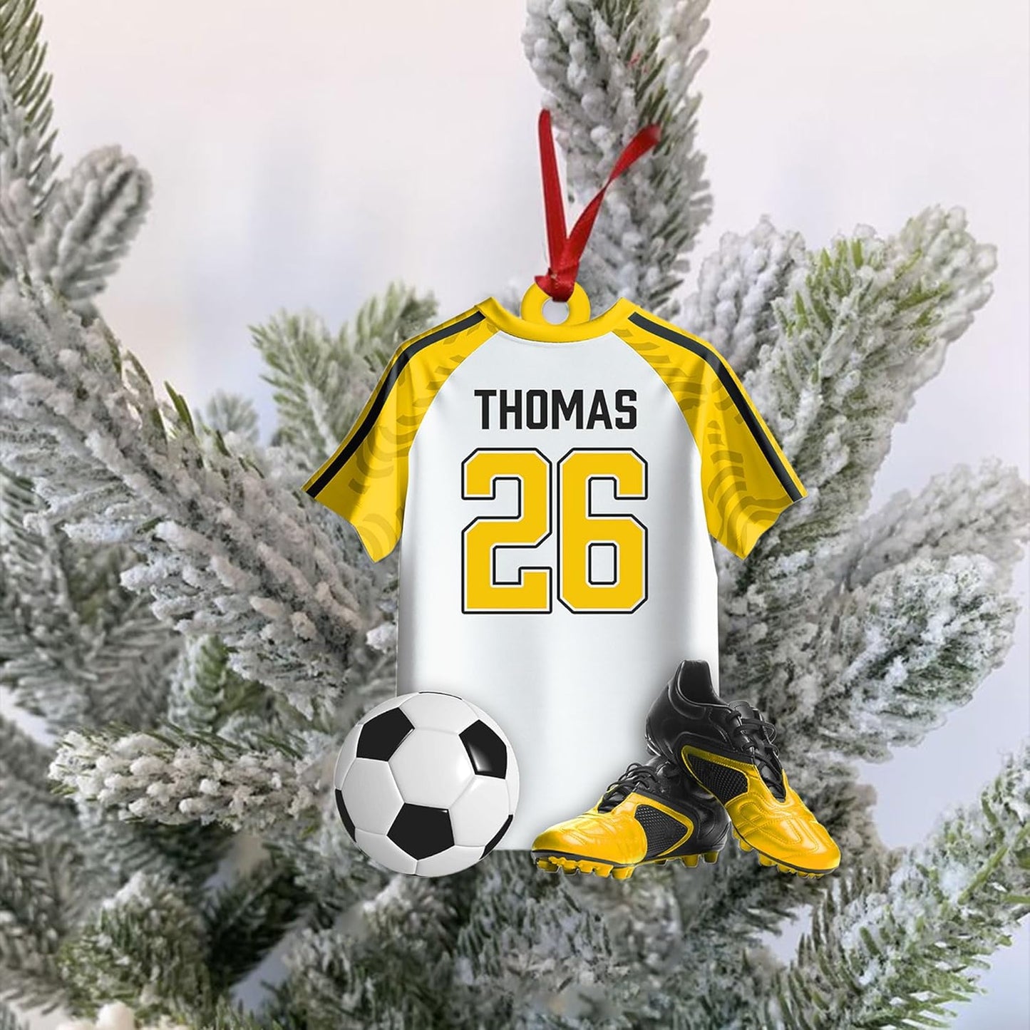 Custom Soccer Christmas Ornament Gift for Soccer Player Christmas Decor Tree Ornament Unique C09
