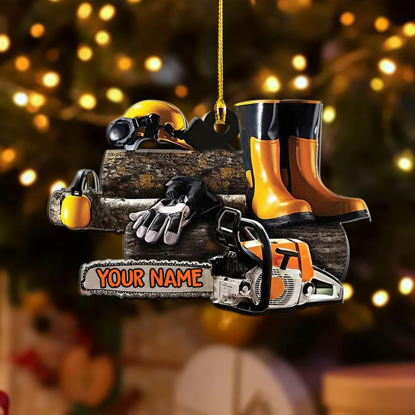 Personalized Carpenter Ornament – Woodworking Lumberjack Gift Ornament Style 899