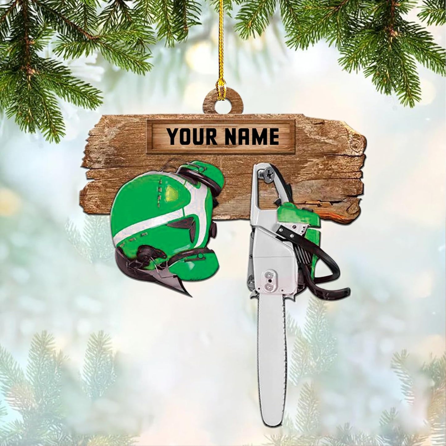 Personalized Carpenter Ornament – Woodworking Lumberjack Gift Ornament Style 88