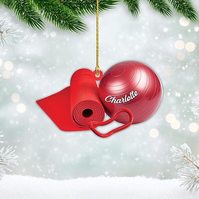 Customized Pilates Christmas Ornament - Pilates Gift for Women, Acrylic Christmas Ornament LL36