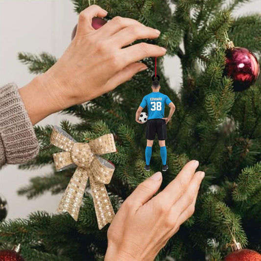 Custom Soccer Christmas Ornament Gift for Soccer Player Christmas Decor Tree Ornament  C11