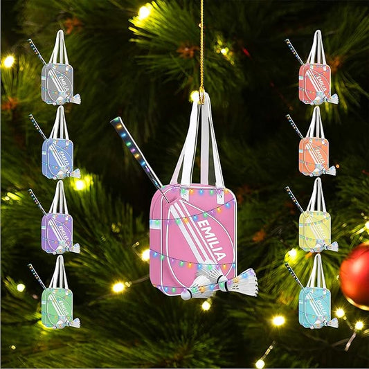 Pesonalized Christmas Gift for Badminton Players, Sports Lovers Badminton Ornament LL33
