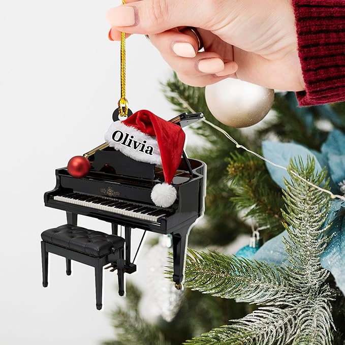 Custom Music Instrument Christmas Gift - Piano Ornament for Piano Lovers LL17