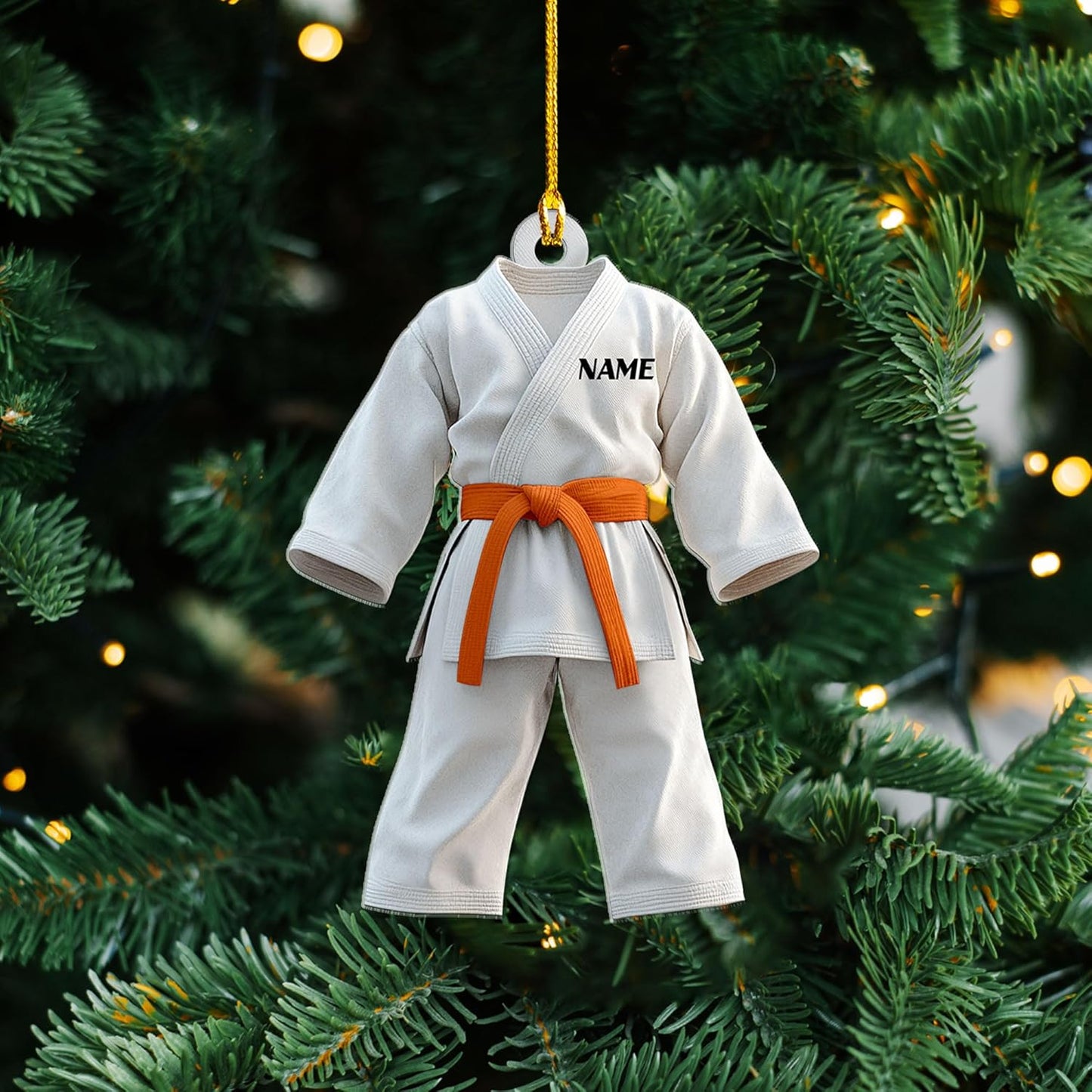 Custom Karate Christmas Ornament – Taekwondo & Jiu Jitsu Gift Krt9
