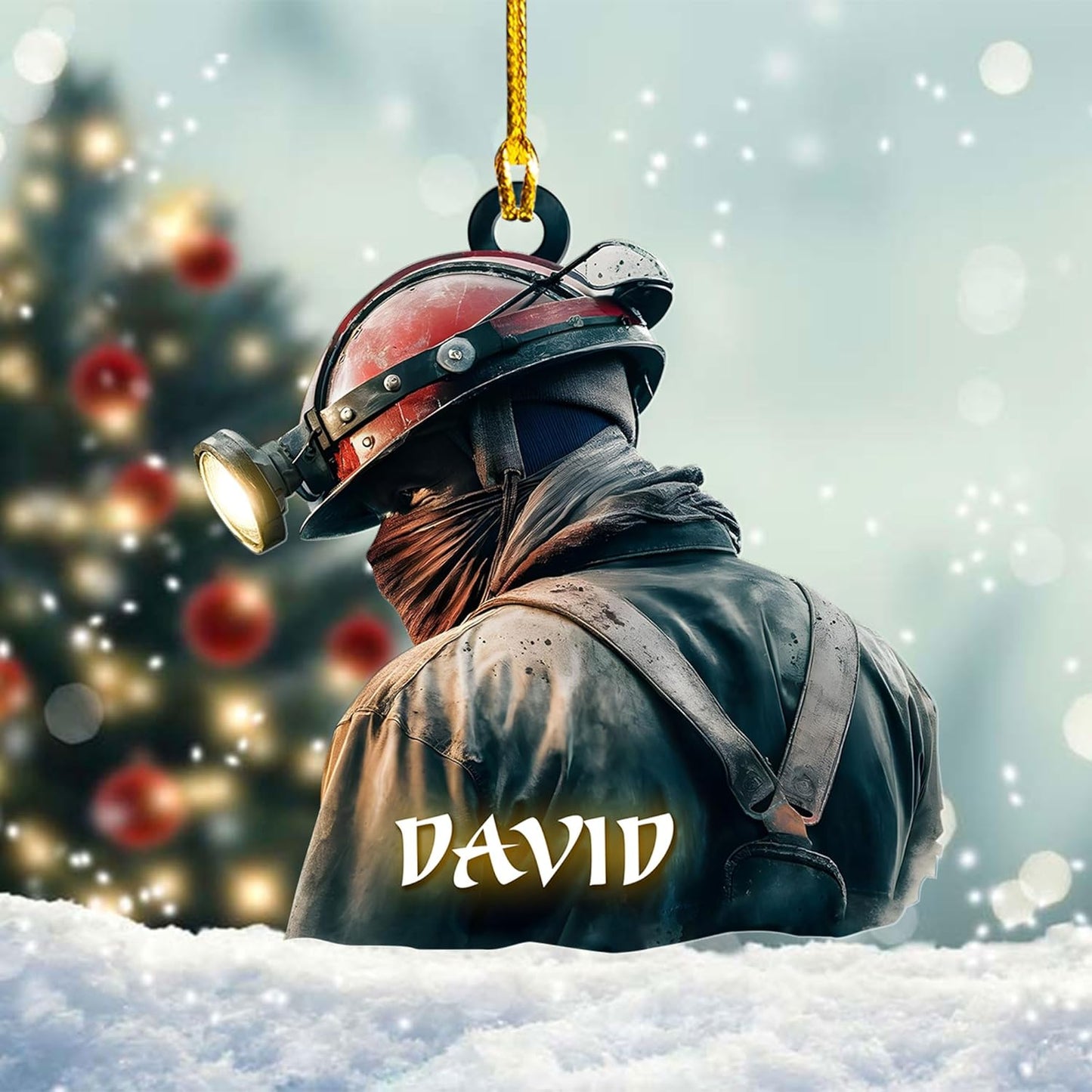 Custom Coal Miner Christmas Ornament – Personalized Name Decor Cmn8