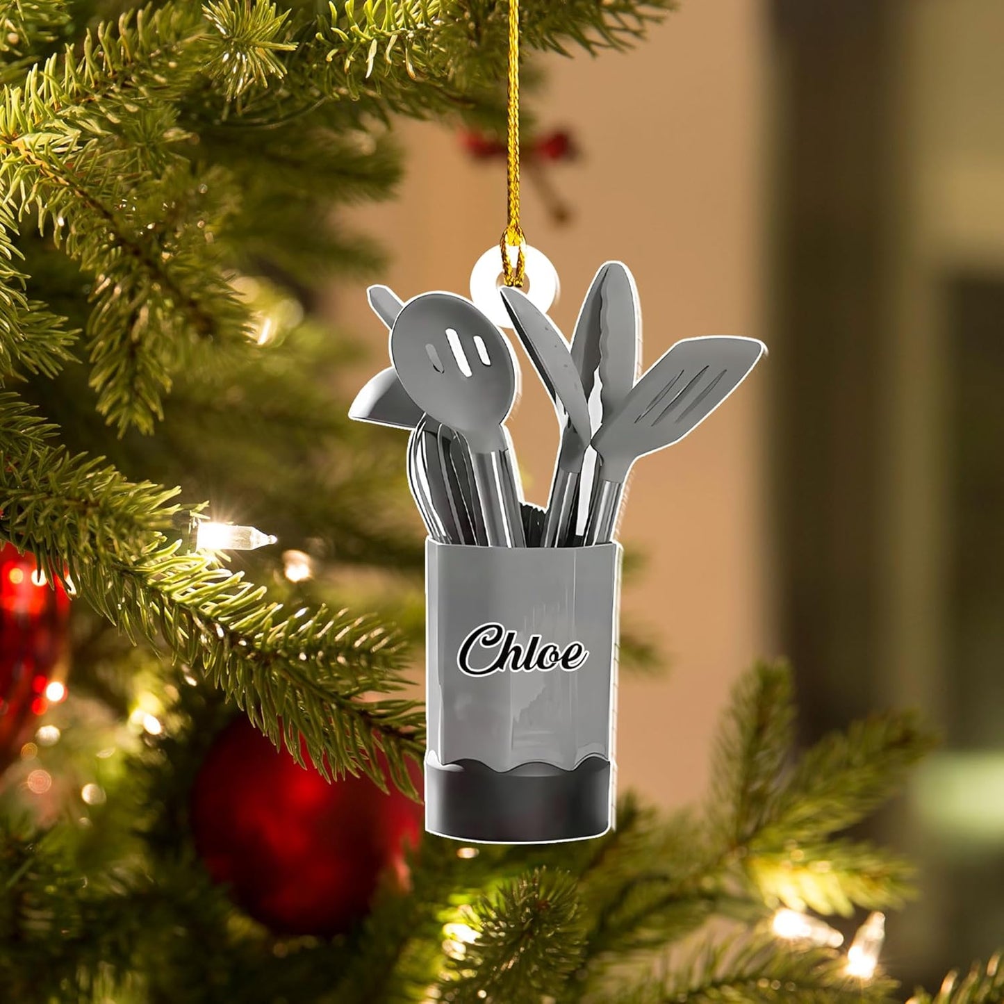 Personalized Chef Hat Ornament, Custom Cooking Baking Ornament for Christmas Tree N24