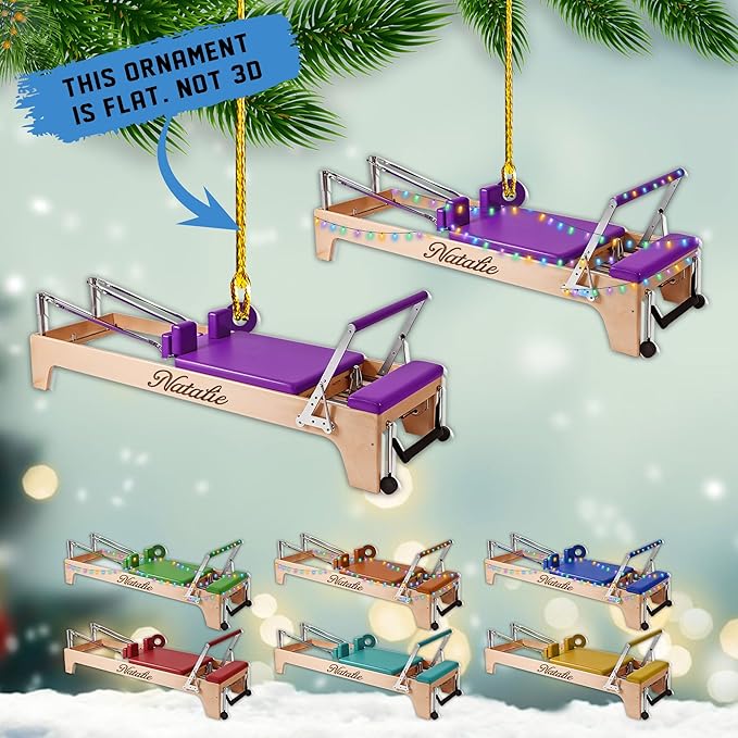 Personalized Pilates Acrylic Christmas Ornament - Instructors & Fitness Lovers LL38