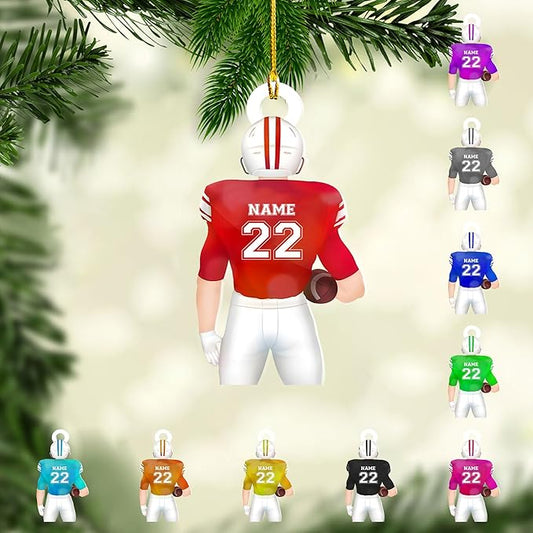 Personalized Rugby Player Christmas Gift for Sports Lovers - Rugby Ornament LL20