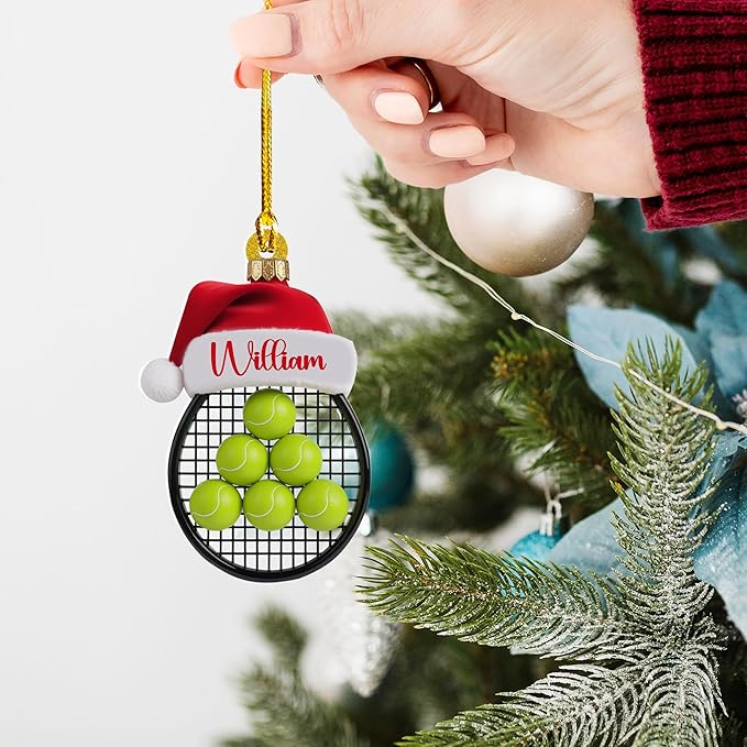 Personalized Tennis Christmas Ornament N02