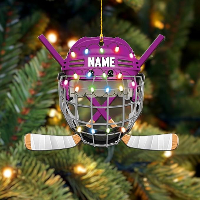 Personalized ice Hockey Ornament N32