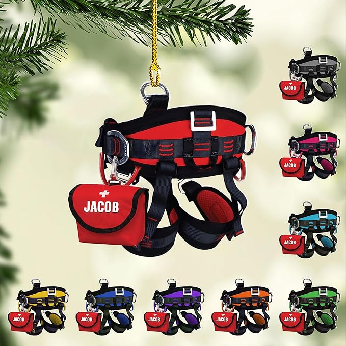 Personalized Rock Climber Christmas Gift for Mountaineers - Climbing Ornament LL23