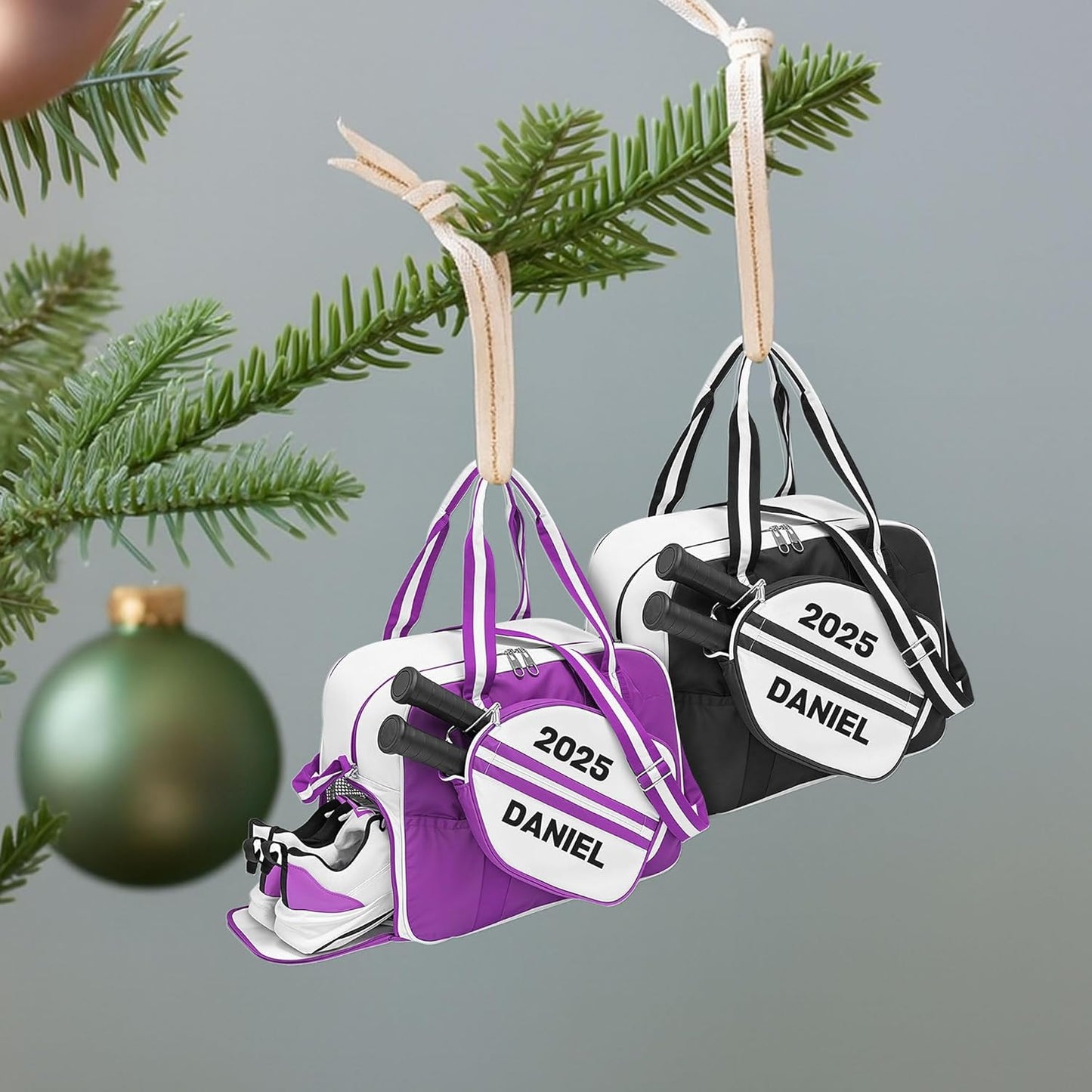 Custom Name Pickleball Bag Ornament – Pickleball Christmas Ornament 2