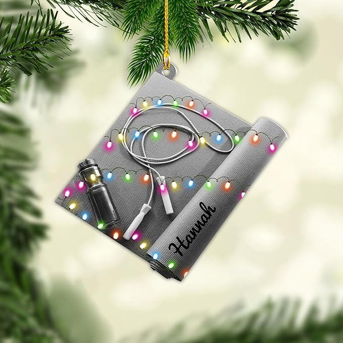 Personalized Yoga Lovers Ornament - Custom Yoga Christmas Decoration Gift LL11