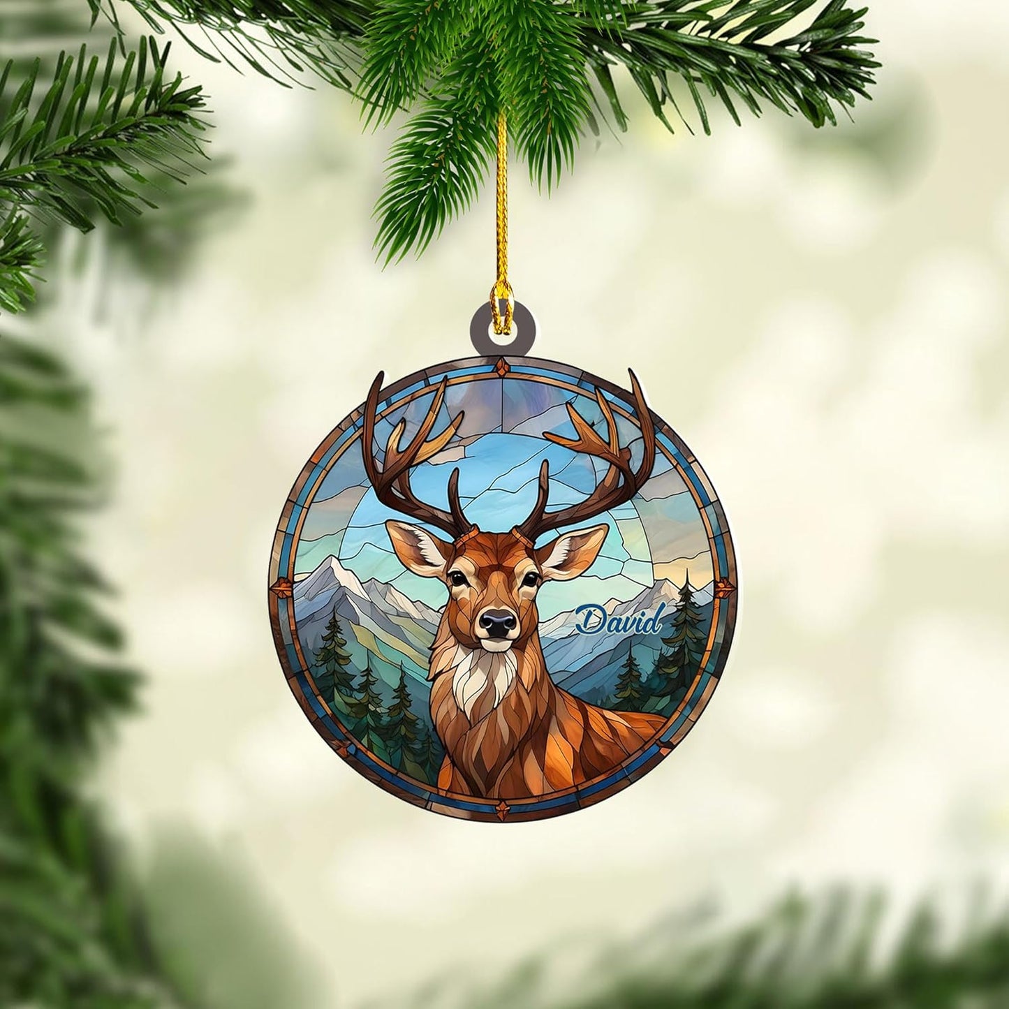 Personalized Hunting Ornament, Hunter Christmas Acrylic Ornament 2025 T03