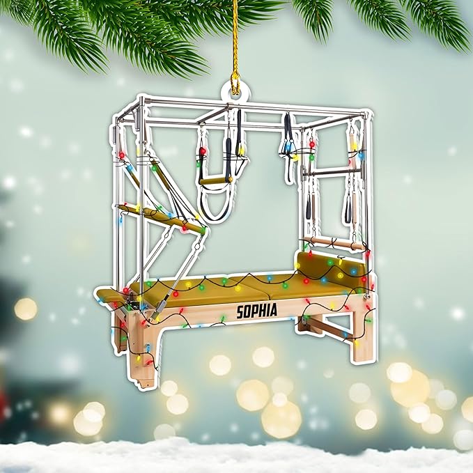 Personalized Pilates Acrylic Christmas Ornament - Instructors & Fitness Lovers LL40