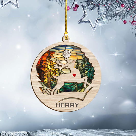 Personalized Hunting Ornament, Hunter Christmas Acrylic Ornament 2025 T22