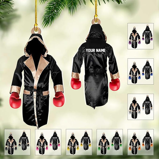 Personalized Boxing Gloves Christmas Ornament - Boxing Ornament Gift