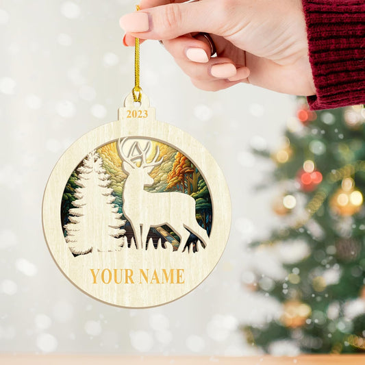 Personalized Hunting Ornament, Hunter Christmas Acrylic Ornament 2025 T20