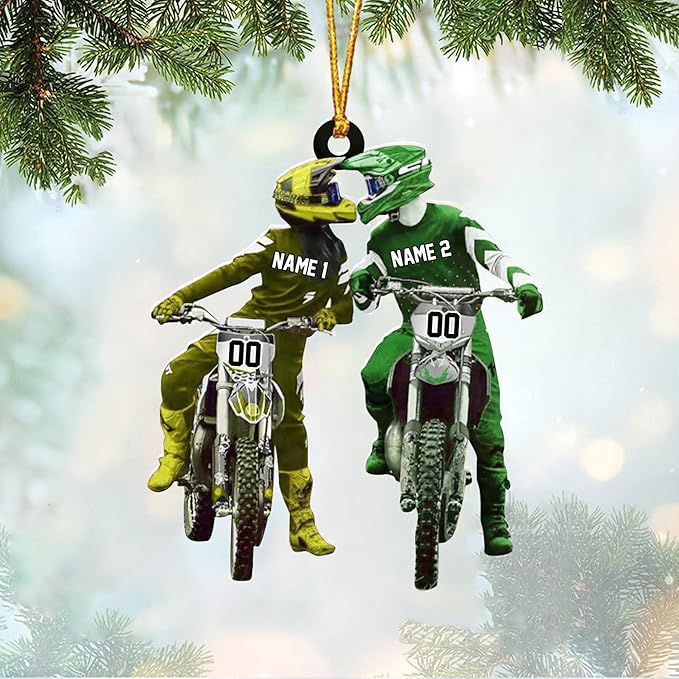 Personalized Dirt Bike Christmas Ornaments 2025 Custom Motocross Ornament Dirt bike Christmas Ornament NO9
