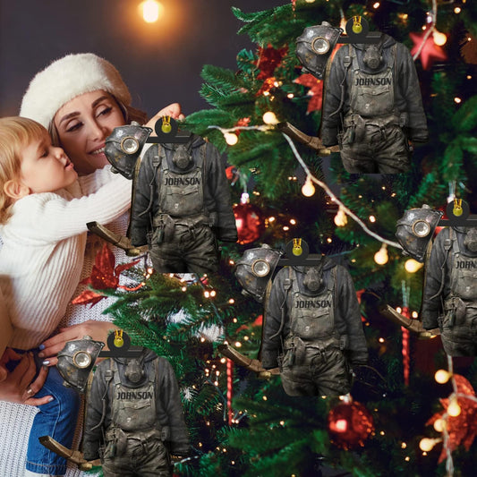 Custom Coal Miner Christmas Ornament – Personalized Name Decor Cmn5