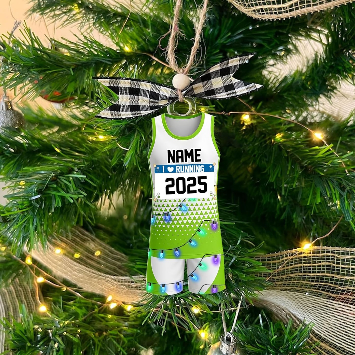 Custom Name Marathon Ornament – Personalized Acrylic Running Gift, Unique Sport Holiday Keepsake TM14