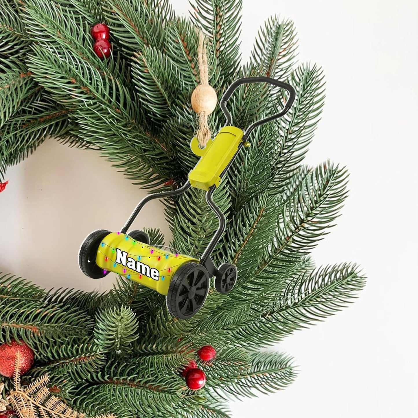 Personalized Lawn Mower Christmas Ornament | Custom Lawn Care Holiday Tree Decoration for Gardeners & Landscapers TG97