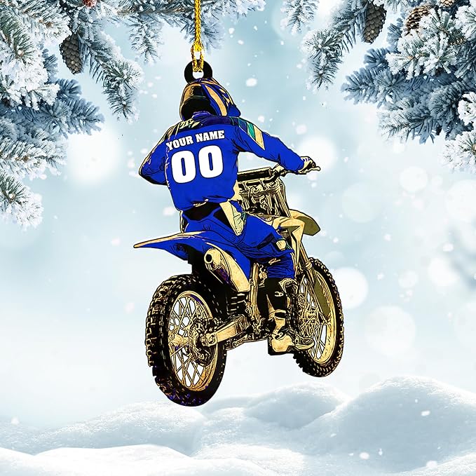 Personalized Dirt Bike Christmas Ornaments 2025 Custom Motocross Ornament Dirt bike Christmas Ornament NO8