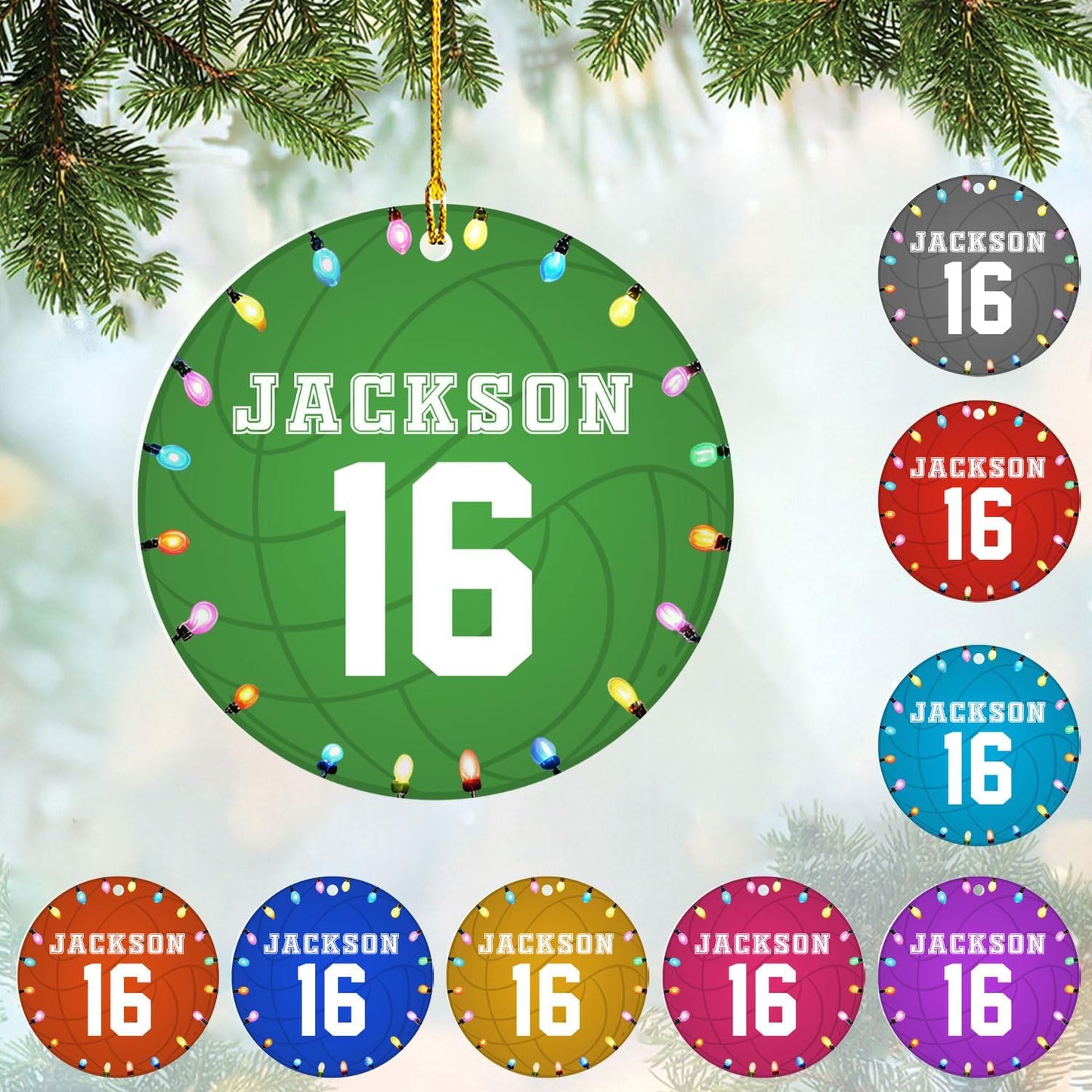 Custom Name Water Polo Christmas Ornament – Personalized Name And Number Water Polo Ornament, Sport Holiday Tree Decoration TW11
