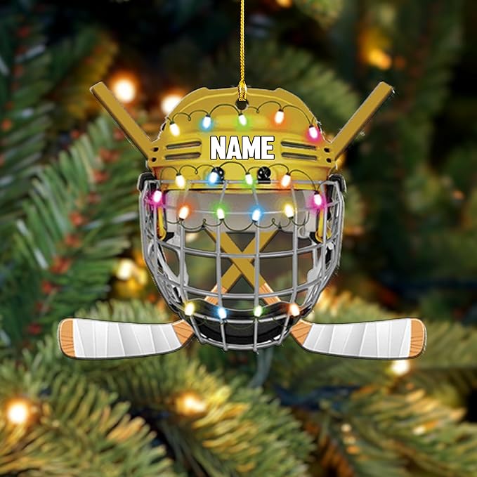 Personalized ice Hockey Ornament N32