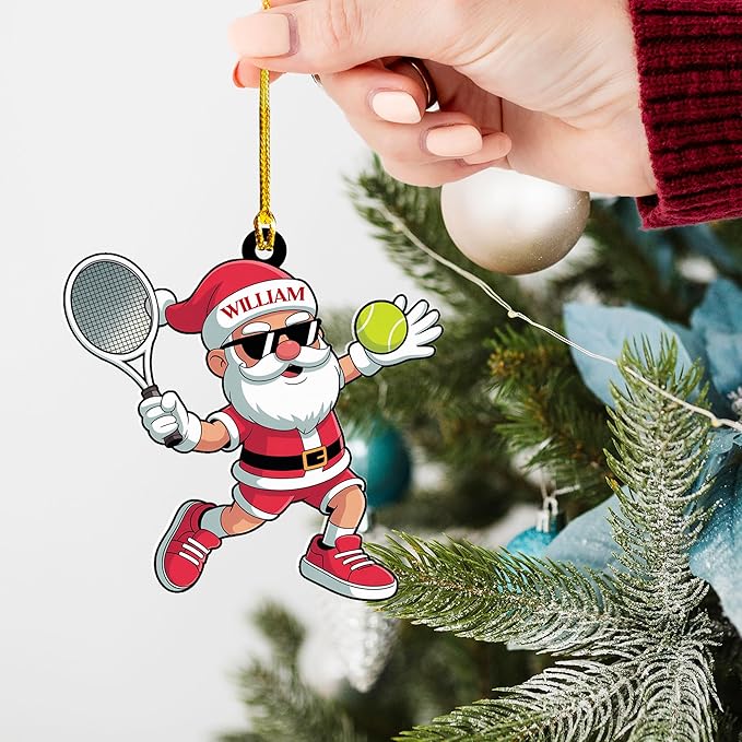 Personalized Tennis Christmas Ornament N05